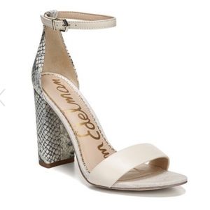 Sam Edelman Yaro Sandal Snake Embossed Heel